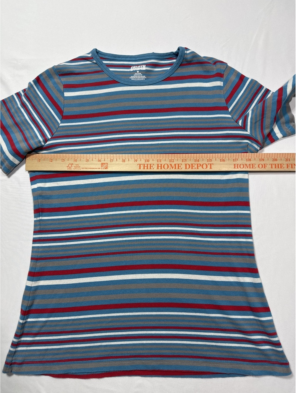 Duluth Trading Co. Medium Striped Cotton T-Shirt - Colorful, - Picture 4 of 5